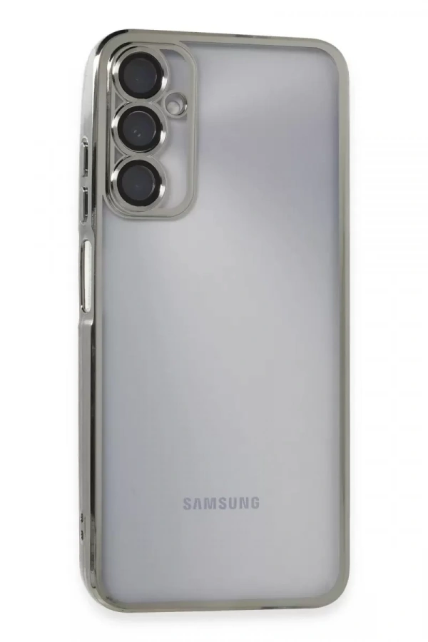 Samsung Galaxy A05S Kılıf Lensli Silikon - Gümüş