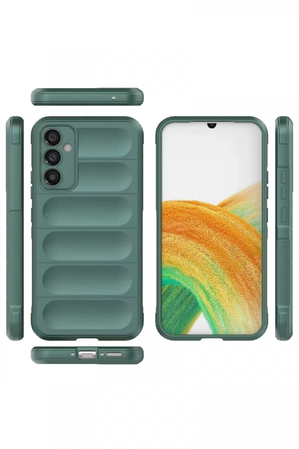 Samsung Galaxy A05S Kılıf Optimum Silikon - Koyu Yeşil