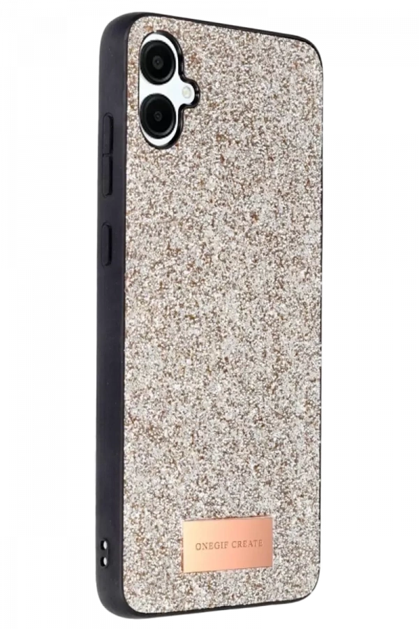 Samsung Galaxy A06 Bright Simli Kapak - Gold