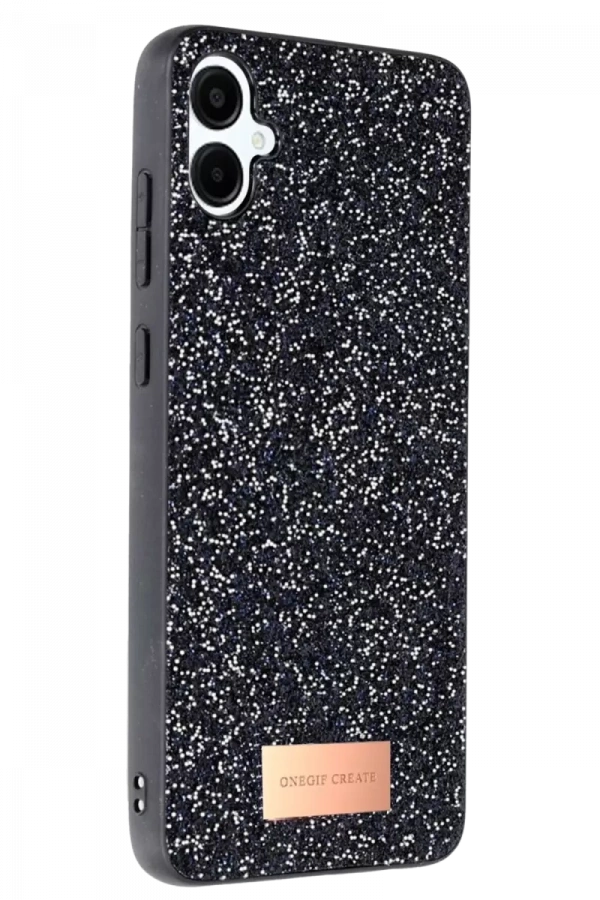 Samsung Galaxy A06 Bright Simli Kapak - Siyah