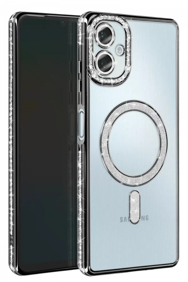 Samsung Galaxy A06 Joke Simli Magneticsafe Kılıf - Siyah
