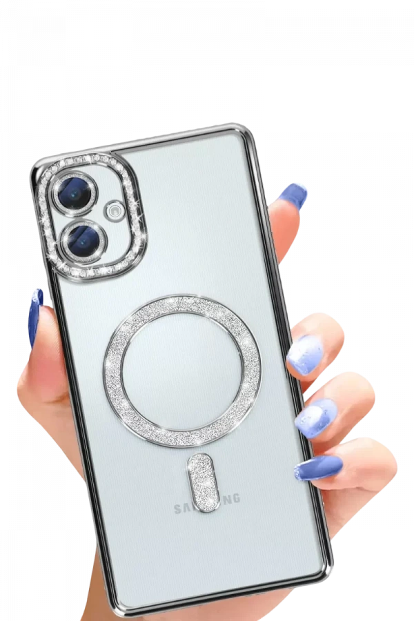 Samsung Galaxy A06 Joke Simli Magneticsafe Kılıf - Siyah
