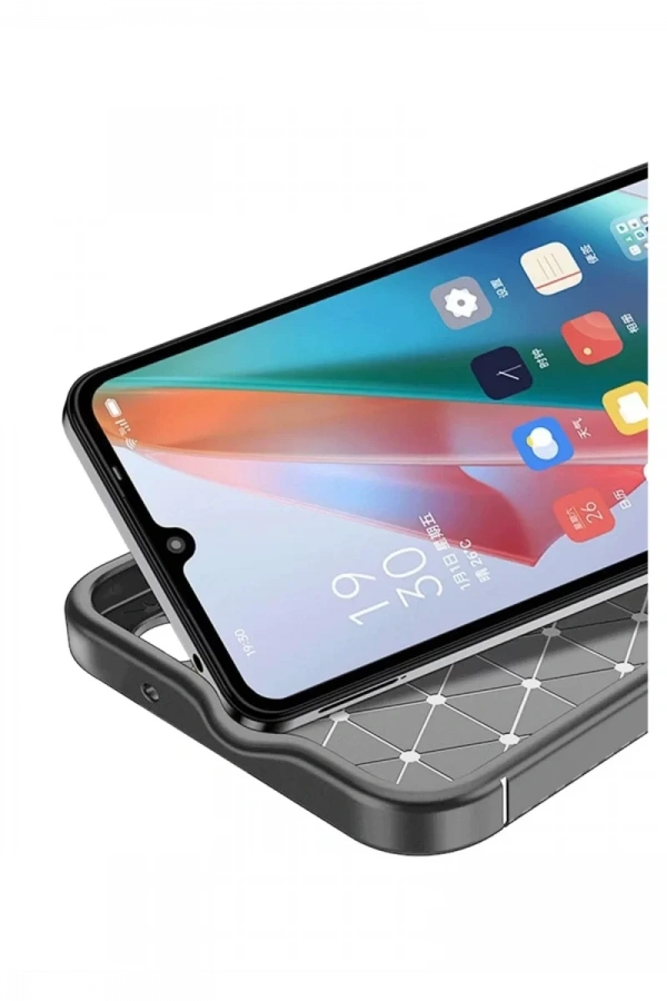 Samsung Galaxy A06 Kılıf Auto Focus Karbon Kapak - Gri
