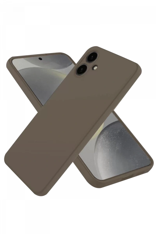 Samsung Galaxy A06 Kılıf First Silikon - Kahverengi