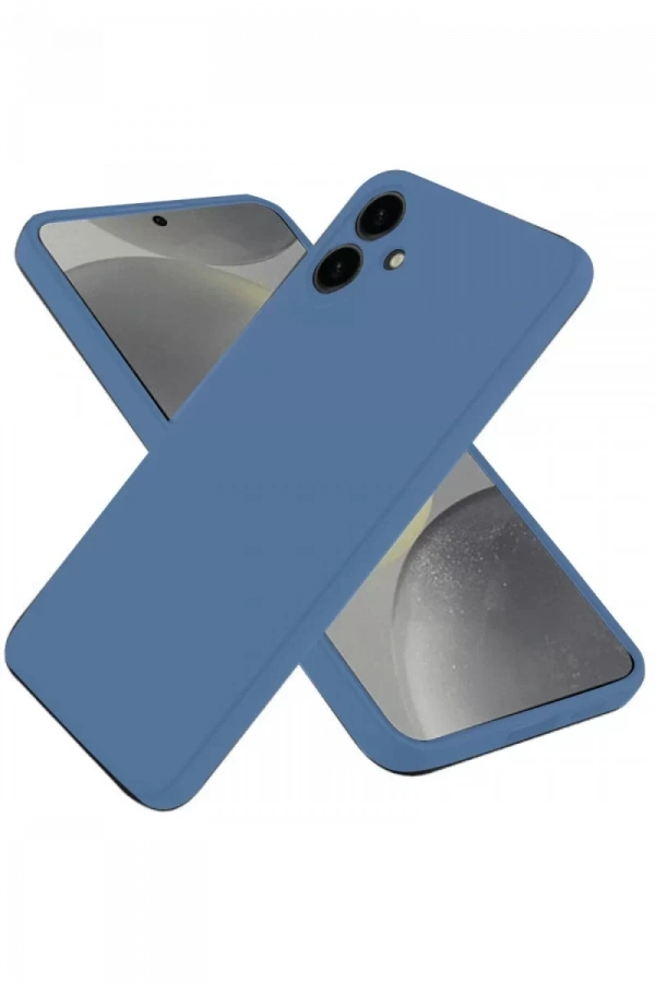 Samsung Galaxy A06 Kılıf First Silikon - Mavi