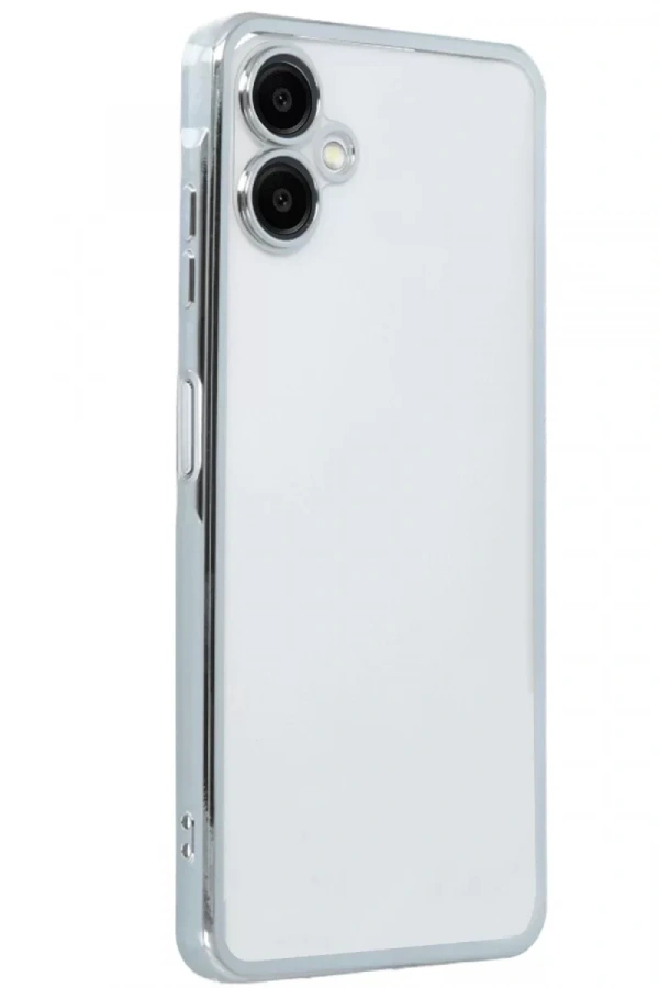 Samsung Galaxy A06 Kılıf Lensli Silikon - Gümüş