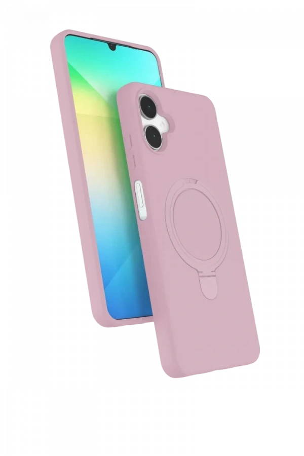 Samsung Galaxy A06 Regal Magsafe Standlı Kapak - Açık Pembe