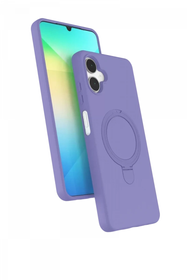 Samsung Galaxy A06 Regal Magsafe Standlı Kapak - Lila