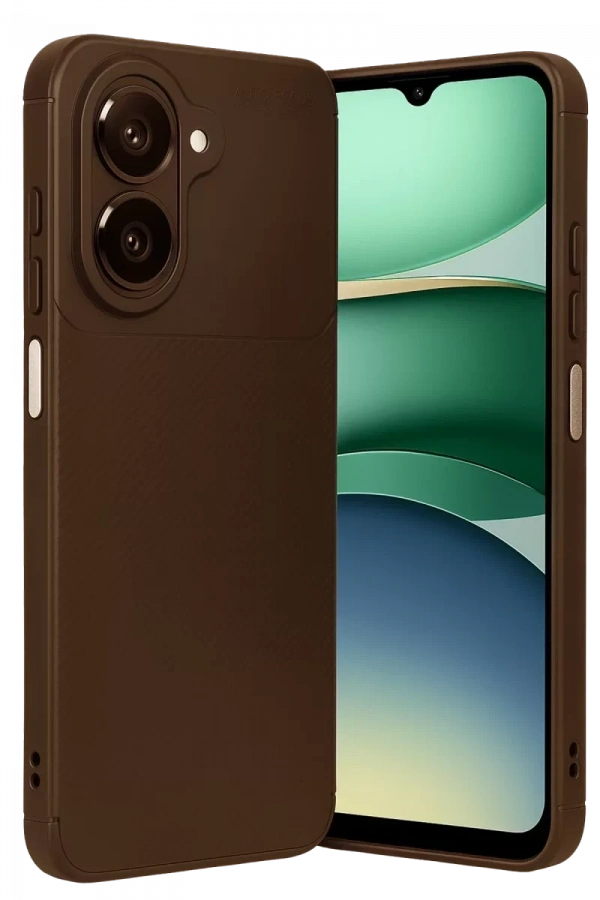 Samsung Galaxy A07 4G Auto Focus Karbon Kapak - Kahverengi