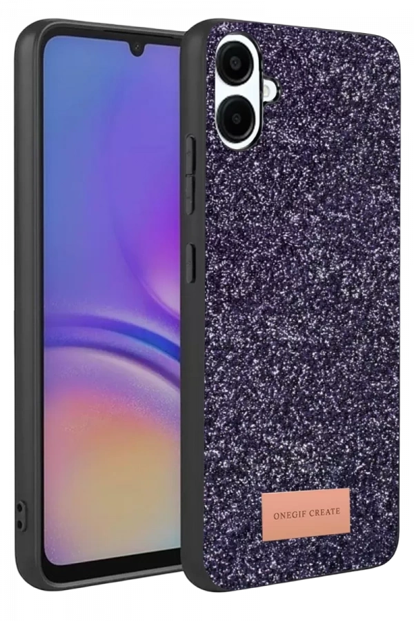 Samsung Galaxy A07 4G Bright Simli Kapak - Derin Mor