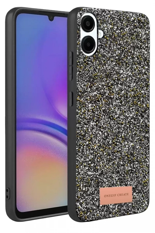 Samsung Galaxy A07 4G Bright Simli Kapak - Gold