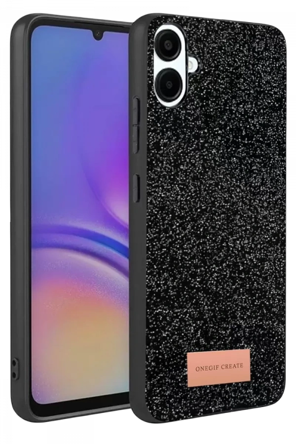 Samsung Galaxy A07 4G Bright Simli Kapak - Siyah