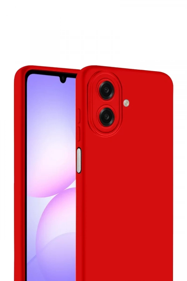 Samsung Galaxy A07 4G First Silikon - Kırmızı