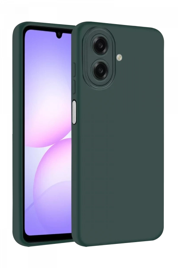 Samsung Galaxy A07 4G First Silikon - Koyu Yeşil