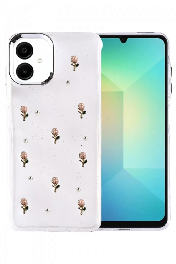 Samsung Galaxy A07 4G Fiyonk Desenli Kapak - Desen 6