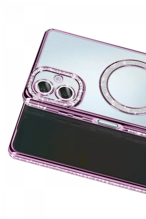 Samsung Galaxy A07 4G Joke Simli Magneticsafe Kılıf - Derin Mor