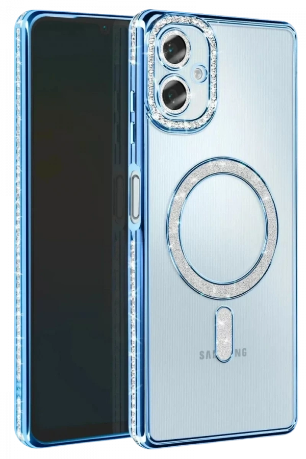 Samsung Galaxy A07 4G Joke Simli Magneticsafe Kılıf - Mavi
