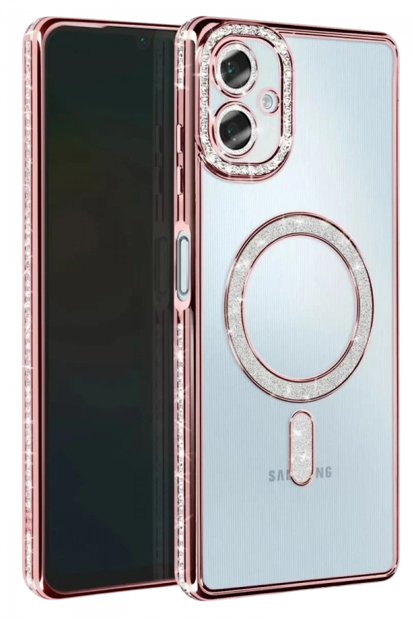 Samsung Galaxy A07 4G Joke Simli Magneticsafe Kılıf - Pembe