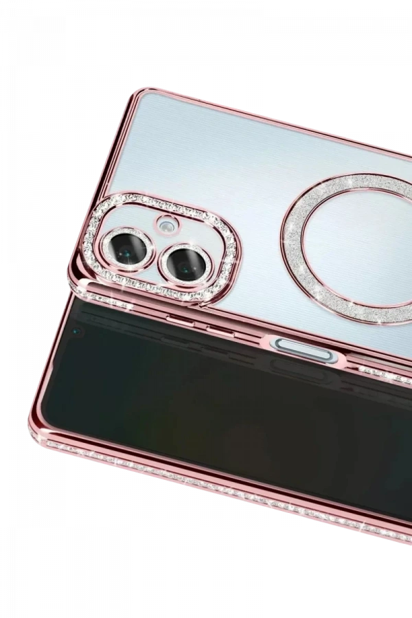 Samsung Galaxy A07 4G Joke Simli Magneticsafe Kılıf - Pembe