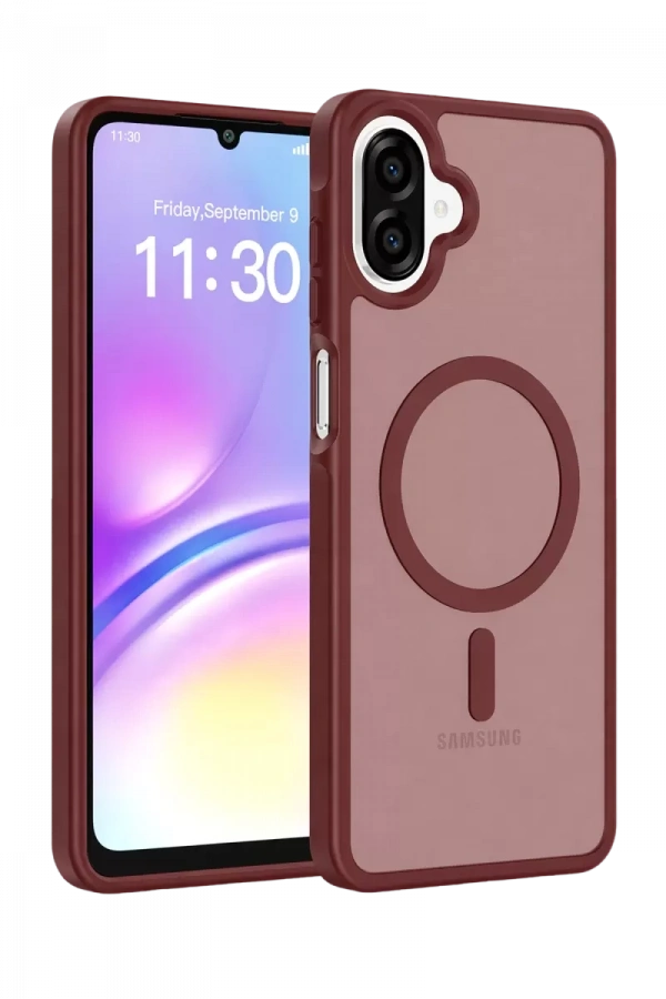 Samsung Galaxy A07 4G Jota Magsafe Kapak - Bordo