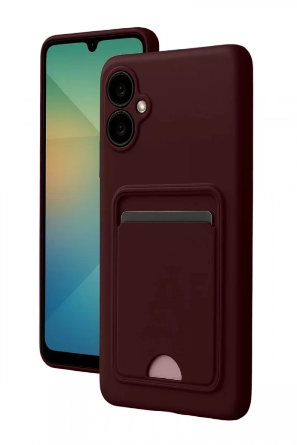 Samsung Galaxy A07 4G Kelvin Kartvizitli Silikon - Bordo