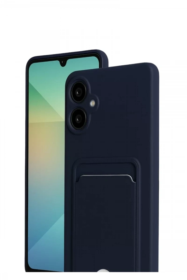 Samsung Galaxy A07 4G Kelvin Kartvizitli Silikon - Lacivert