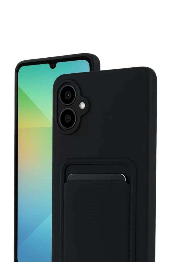 Samsung Galaxy A07 4G Kelvin Kartvizitli Silikon - Siyah