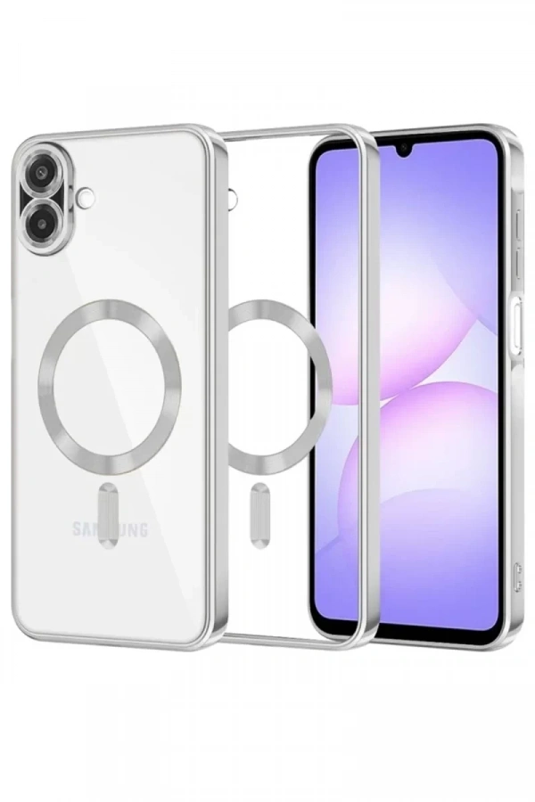 Samsung Galaxy A07 4G Kross Magneticsafe Kapak - Gümüş
