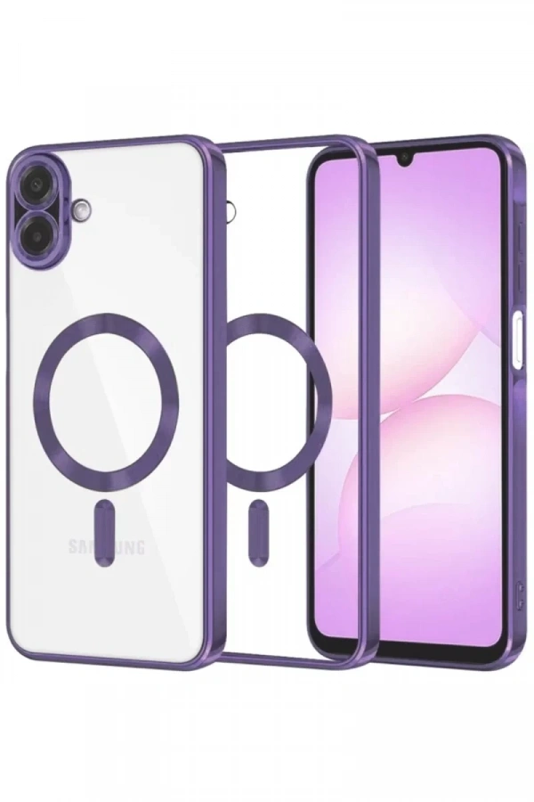 Samsung Galaxy A07 4G Kross Magneticsafe Kapak - Mor