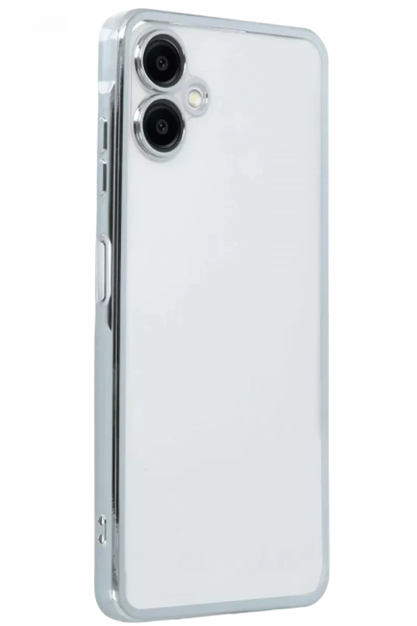 Samsung Galaxy A07 4G Lensli Silikon - Gümüş