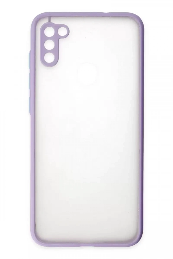 Samsung Galaxy A11 Kılıf Montreal Silikon Kapak - Mor