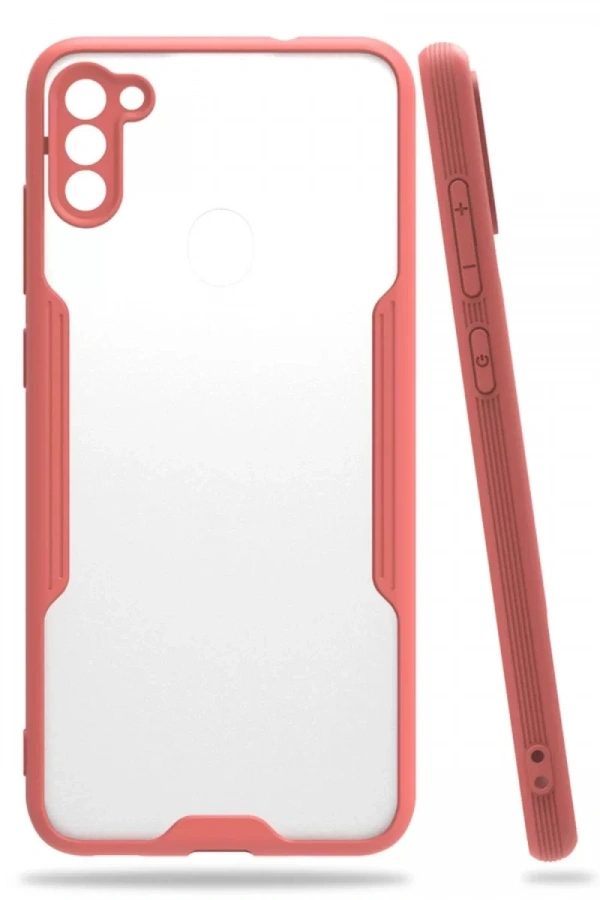 Samsung Galaxy A11 Kılıf Platin Silikon - Pembe