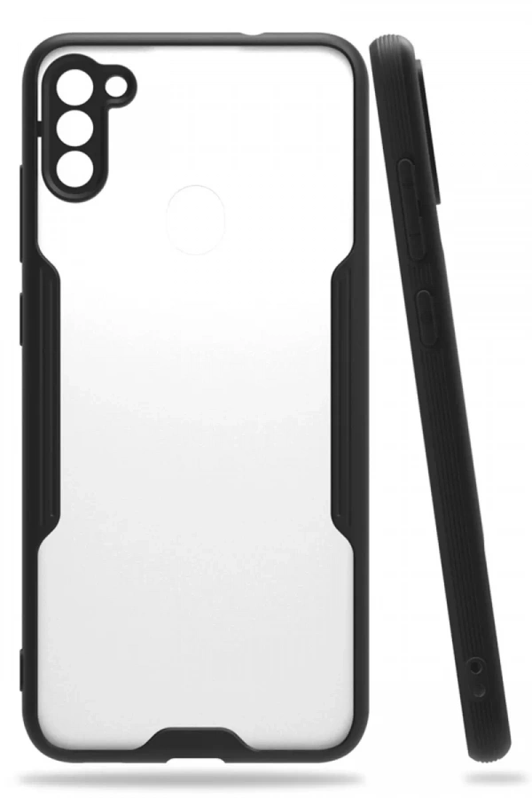 Samsung Galaxy A11 Kılıf Platin Silikon - Siyah