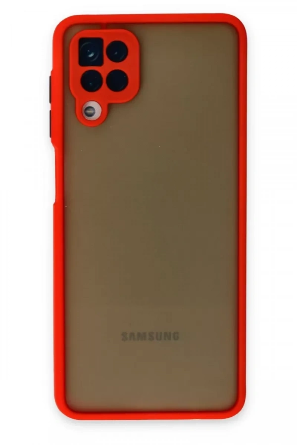 Samsung Galaxy A12 Kılıf Montreal Silikon Kapak - Kırmızı