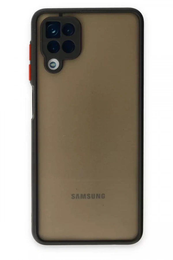 Samsung Galaxy A12 Kılıf Montreal Silikon Kapak - Siyah