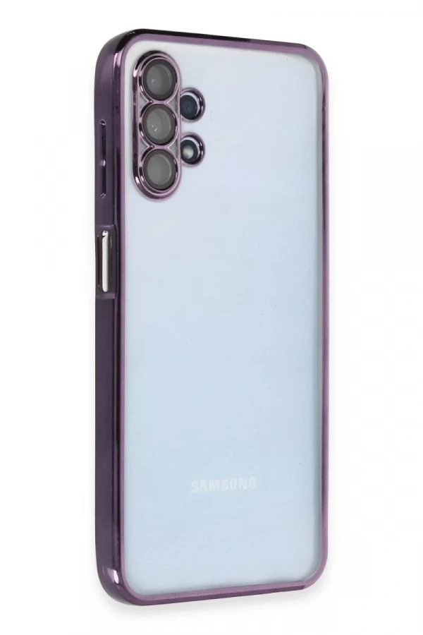 Samsung Galaxy A13 4G Kılıf Lensli Silikon - Mor