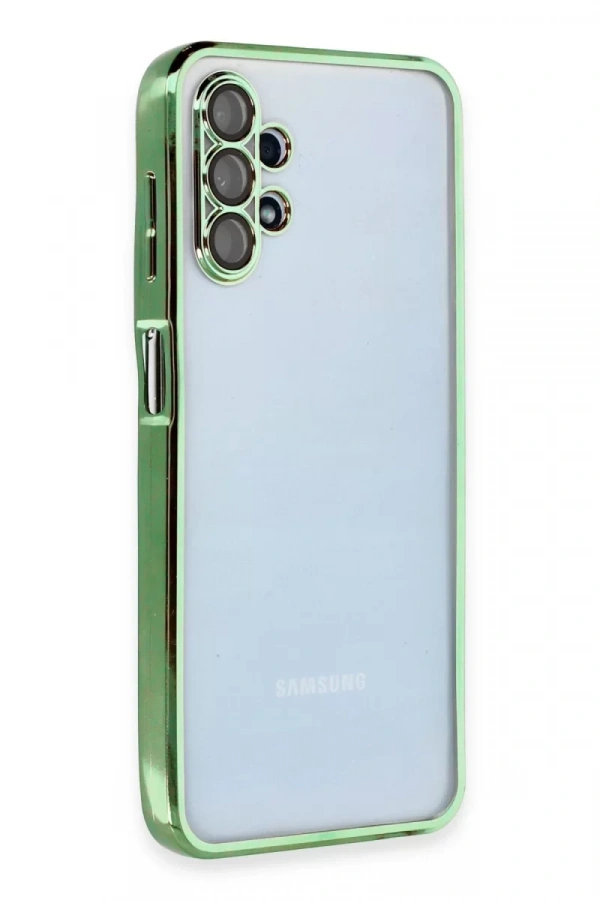 Samsung Galaxy A13 4G Kılıf Lensli Silikon - Yeşil