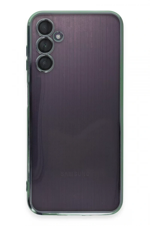 Samsung Galaxy A14 4G Kılıf Lensli Silikon - Yeşil
