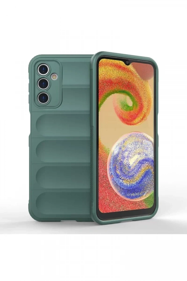 Samsung Galaxy A14 4G Kılıf Optimum Silikon - Koyu Yeşil