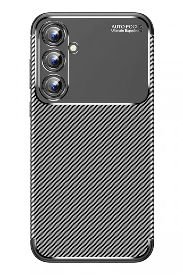 Samsung Galaxy A15 4G Kılıf Auto Focus Karbon Kapak - Siyah