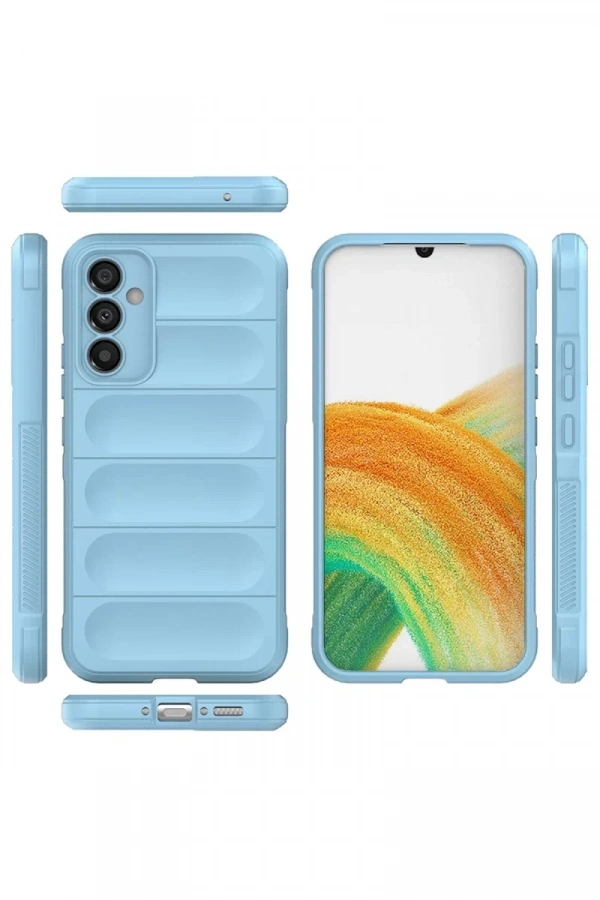 Samsung Galaxy A15 4G Kılıf Optimum Silikon - Sky Blue