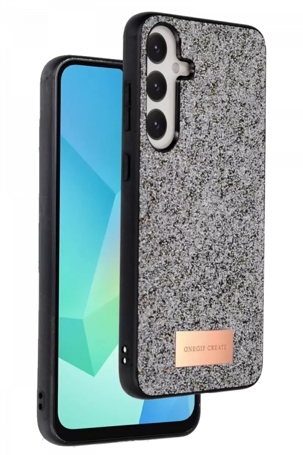 Samsung Galaxy A16 5G Bright Simli Kapak - Gümüş