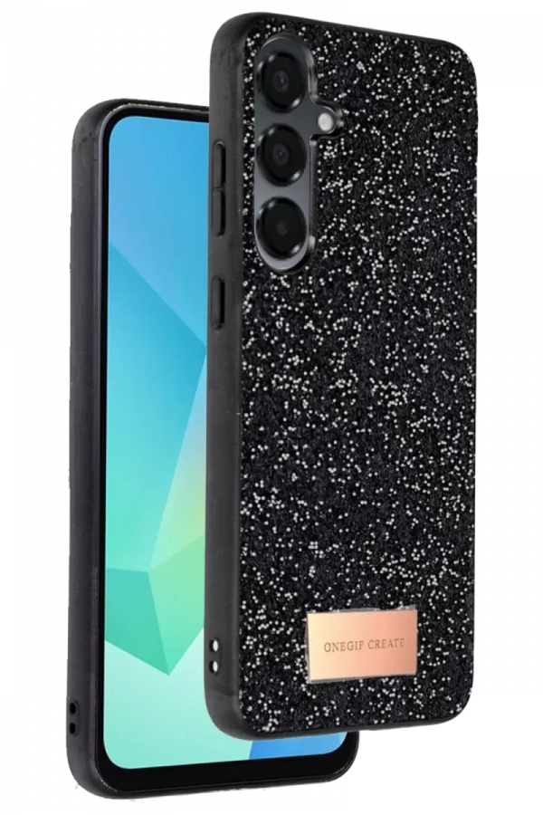 Samsung Galaxy A16 5G Bright Simli Kapak - Siyah