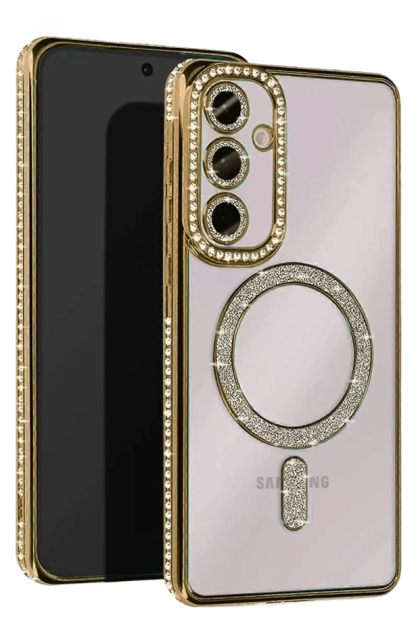 Samsung Galaxy A16 5G Joke Simli Magneticsafe Kılıf - Gold