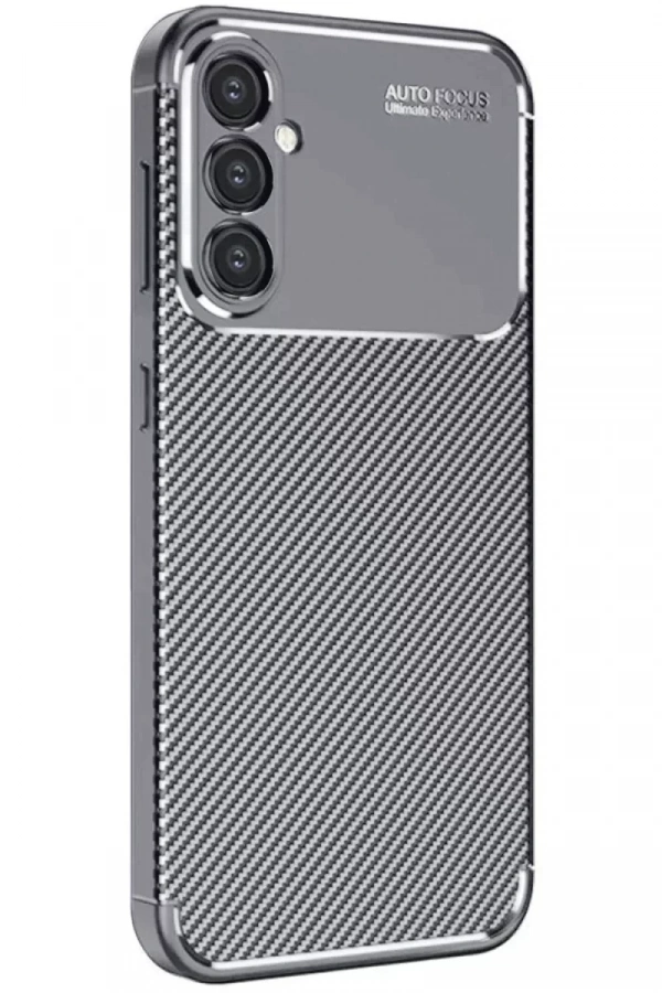 Samsung Galaxy A16 5G Kılıf Auto Focus Karbon Kapak - Gri