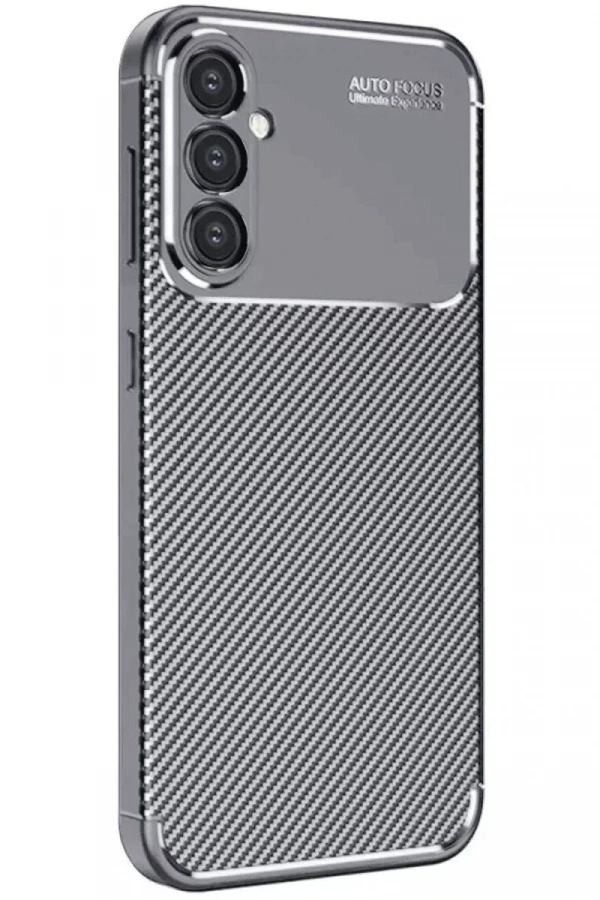 Samsung Galaxy A16 5G Kılıf Auto Focus Karbon Kapak - Gri