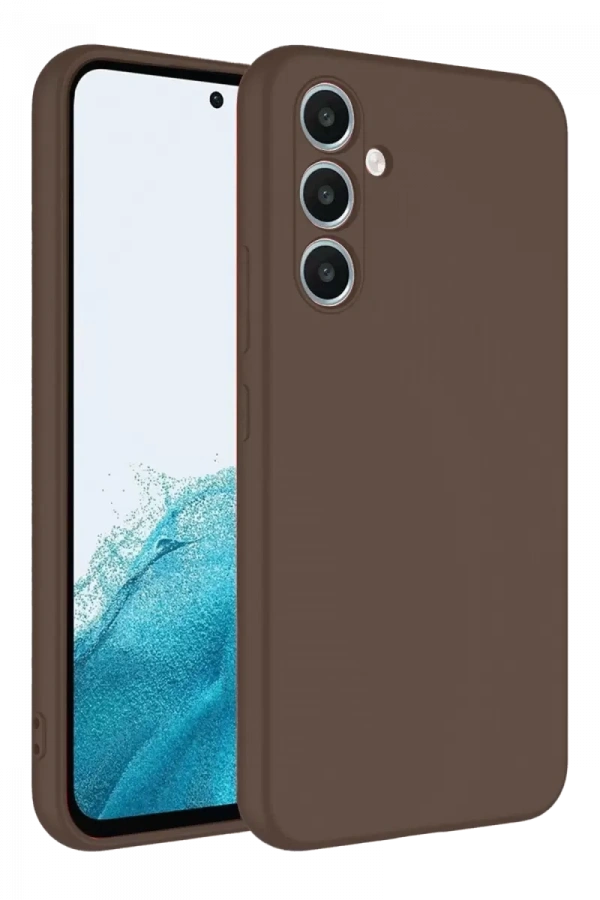 Samsung Galaxy A16 5G Kılıf First Silikon - Kahverengi