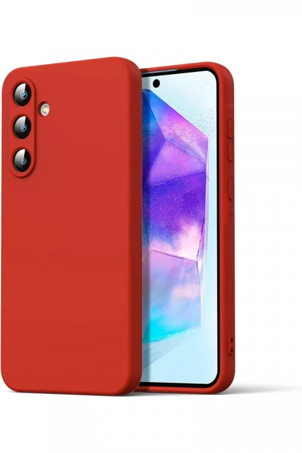 Samsung Galaxy A16 5G Kılıf Nano içi Kadife Silikon - Kırmızı