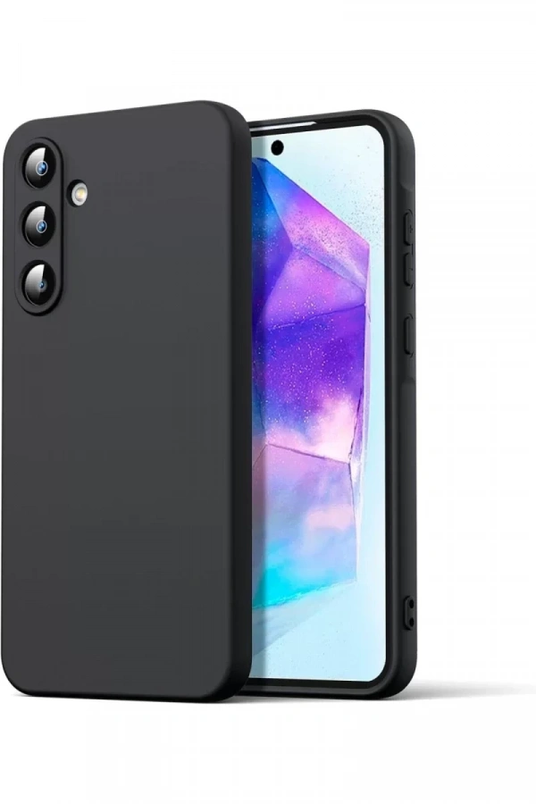 Samsung Galaxy A16 5G Kılıf Nano içi Kadife Silikon - Siyah