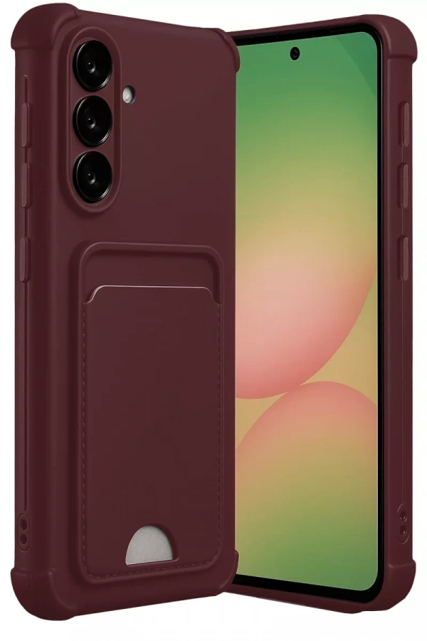 Samsung Galaxy A17 5G Kelvin Kartvizitli Silikon - Bordo